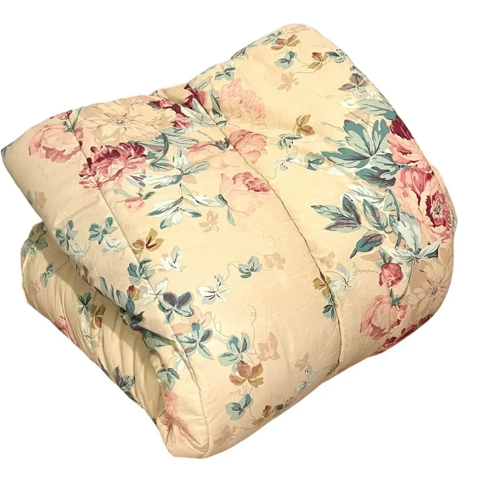 Ralph Lauren Vintage 1989 Comforter Elsa Grasslands Queen Floral Cotton READ
